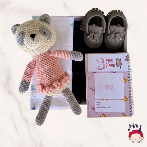 Cute Panda Kız Bebek Hediye Kutusu