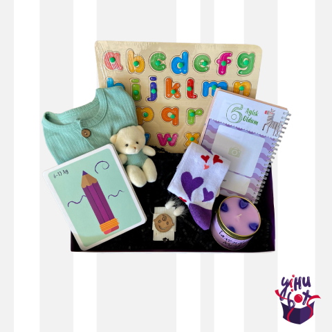 Yeşil Mor Unisex Bebek Hedite Kutusu