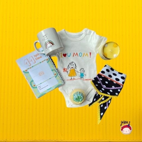 Puantiyeli Anneler Günü Unisex Bebek Hediye Kutusu