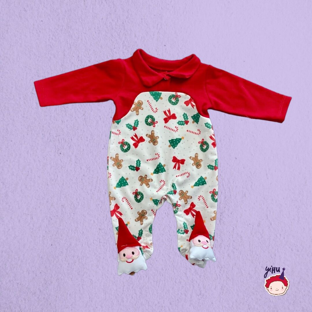 Candy Noel Baba Çıngıraklı Tulum Kırmızı