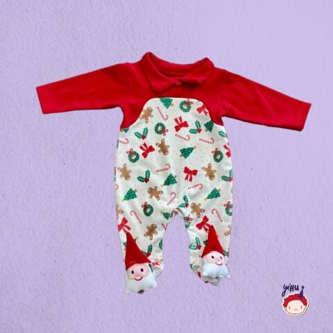 Candy Noel Baba Çıngıraklı Tulum Kırmızı