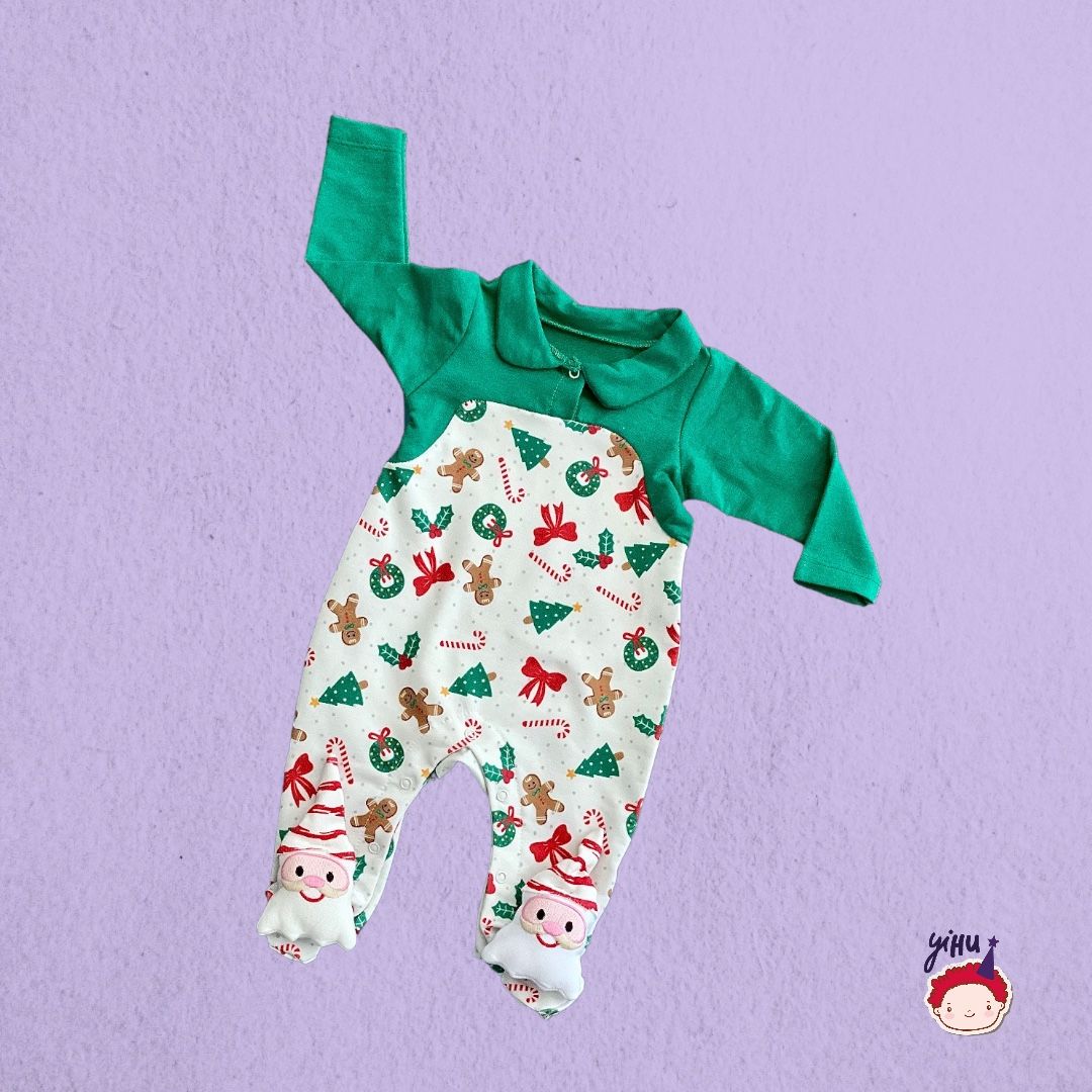 Candy Noel Baba Çıngıraklı Tulum Yeşil