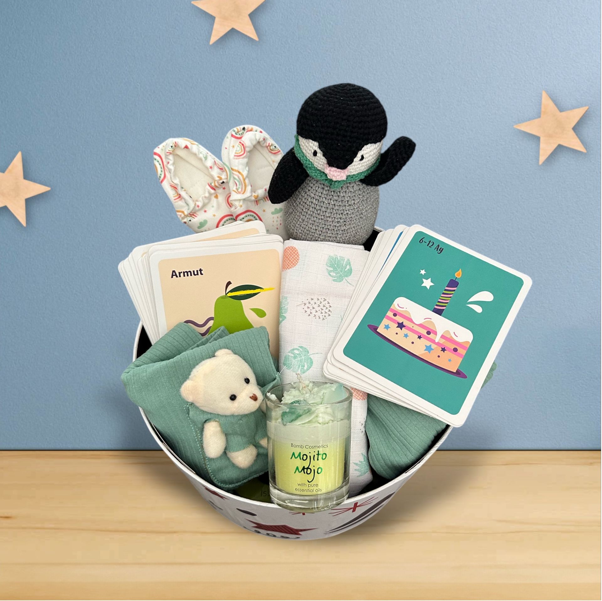 Penguin Joy Erkek Bebebk Hediye Kutusu